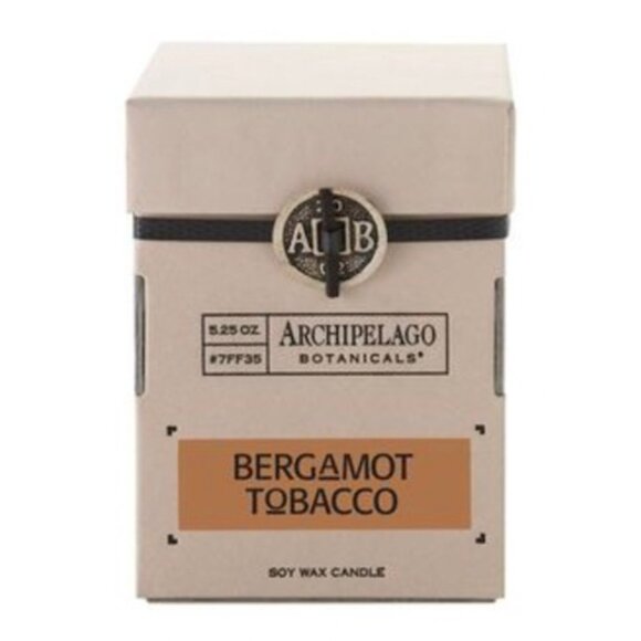 NIB Archipelago Botanicals Soy Bergamot Tobacco Hand-Poured Candle - Picture 3 of 8